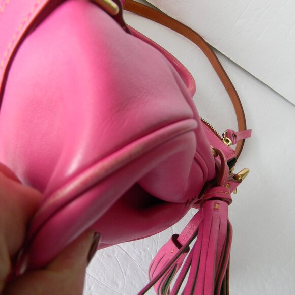 DOONEY & BOURKE FLORENTINE SATCHEL VIOLET (RARE HTF) 12"ACROSS SIZE - Picture 12 of 15